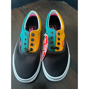 Women's Vans Era Color Block Sneakers Black Multi-color woman’s 7